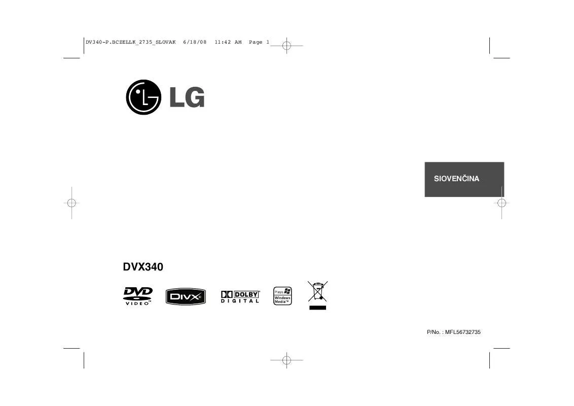 Mode d'emploi LG DVX-340