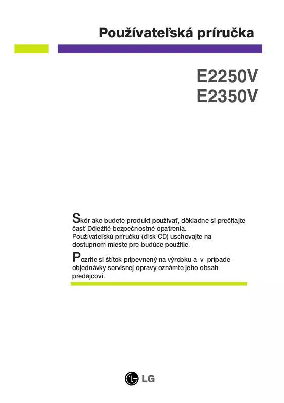 Mode d'emploi LG E2350V