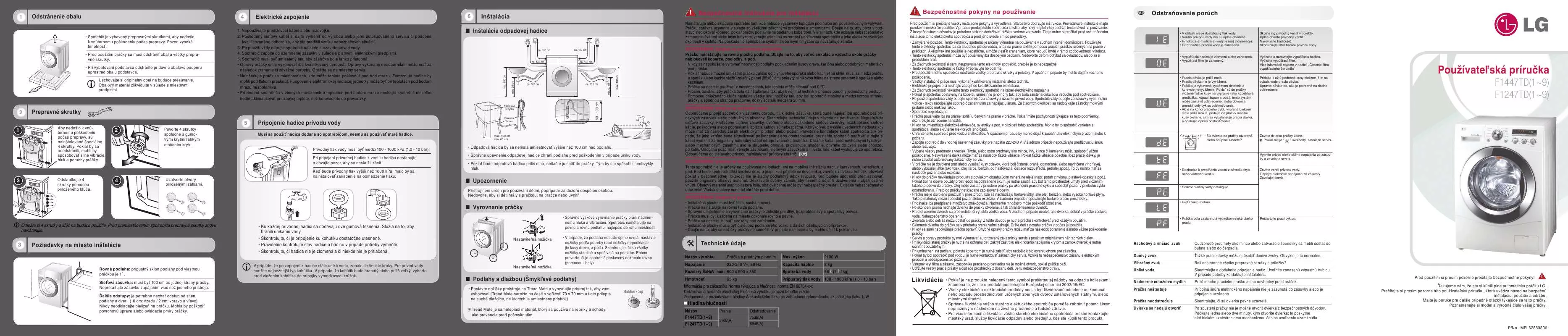 Mode d'emploi LG F1247TD