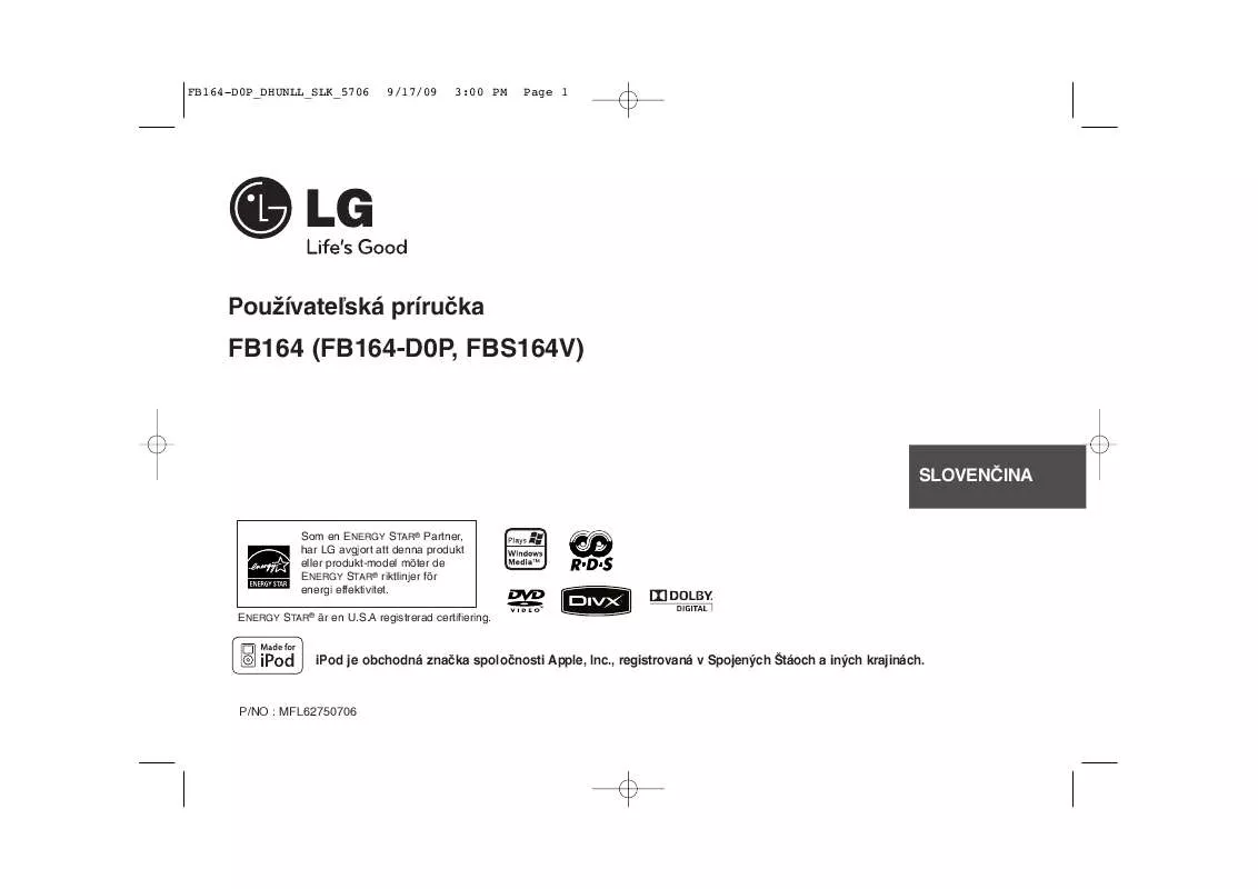 Mode d'emploi LG FB-164