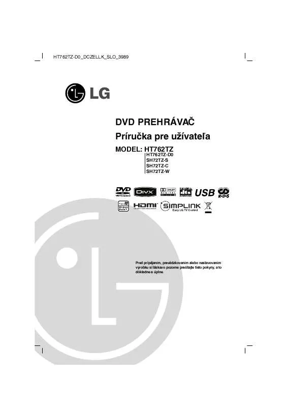 Mode d'emploi LG HT762TZ