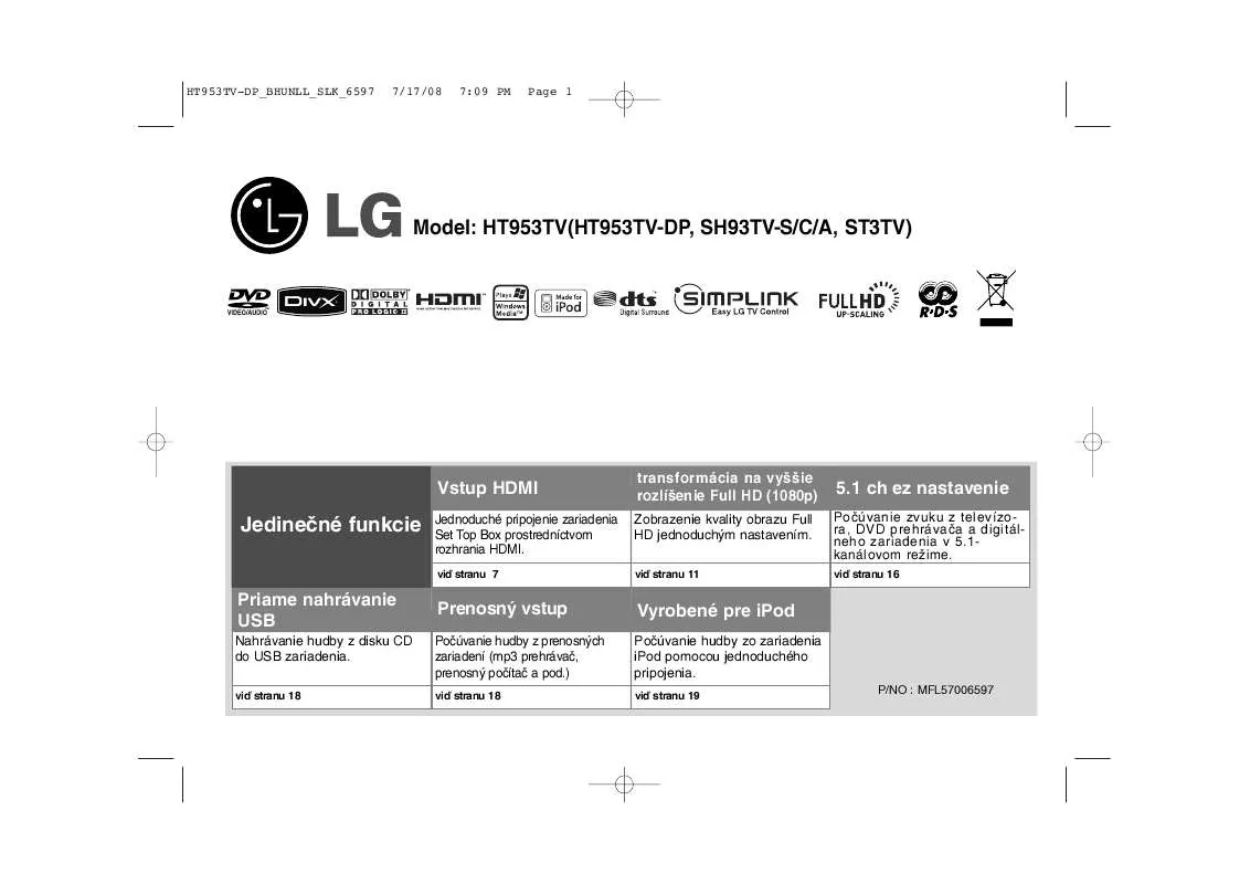 Mode d'emploi LG HT953TV