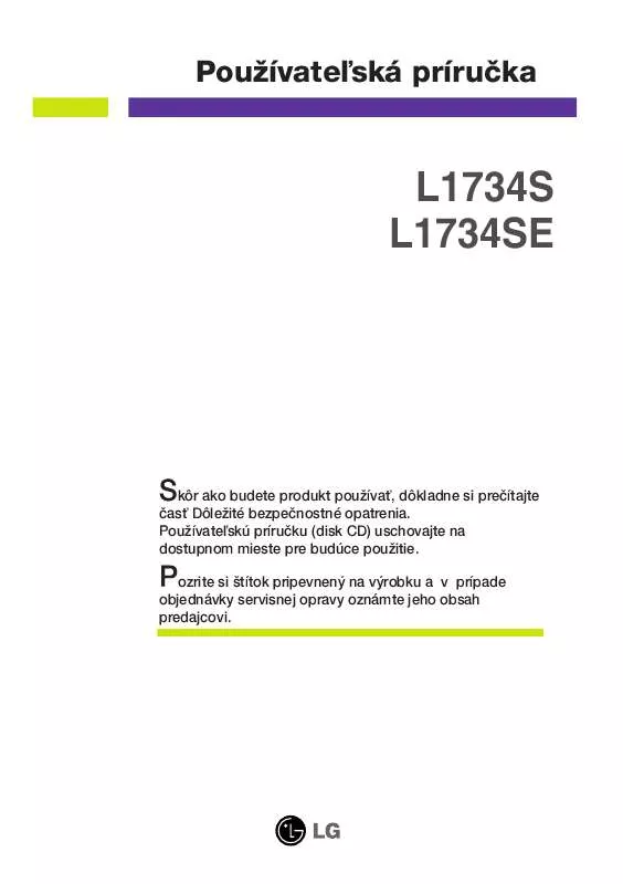 Mode d'emploi LG L1734S