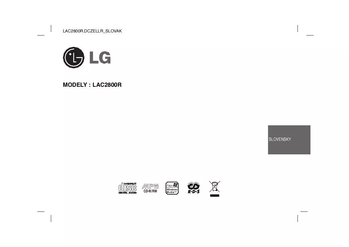 Mode d'emploi LG LAC-2800R