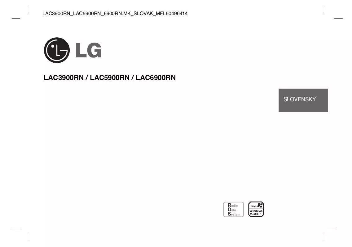 Mode d'emploi LG LAC-3900RN