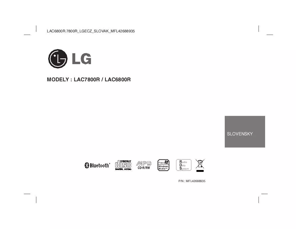 Mode d'emploi LG LAC-6800R