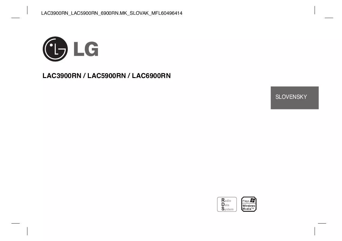 Mode d'emploi LG LAC-6900RN