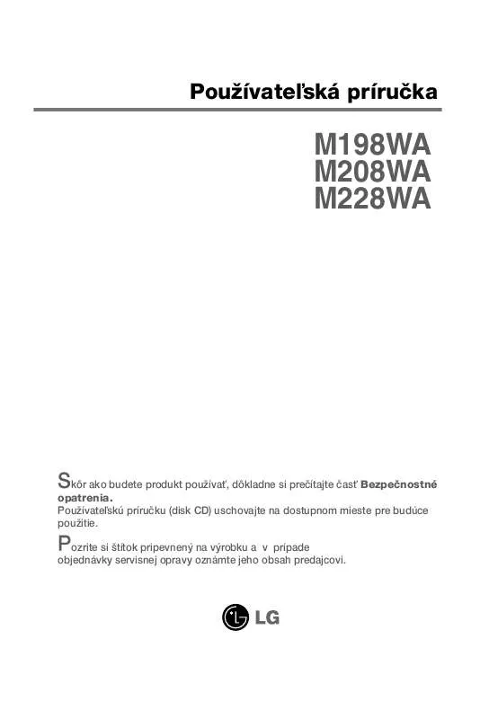 Mode d'emploi LG M208WA