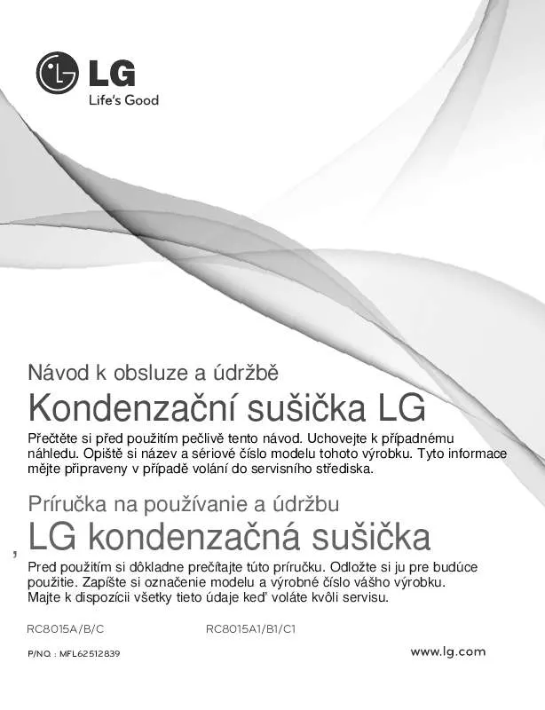 Mode d'emploi LG RC-8015A