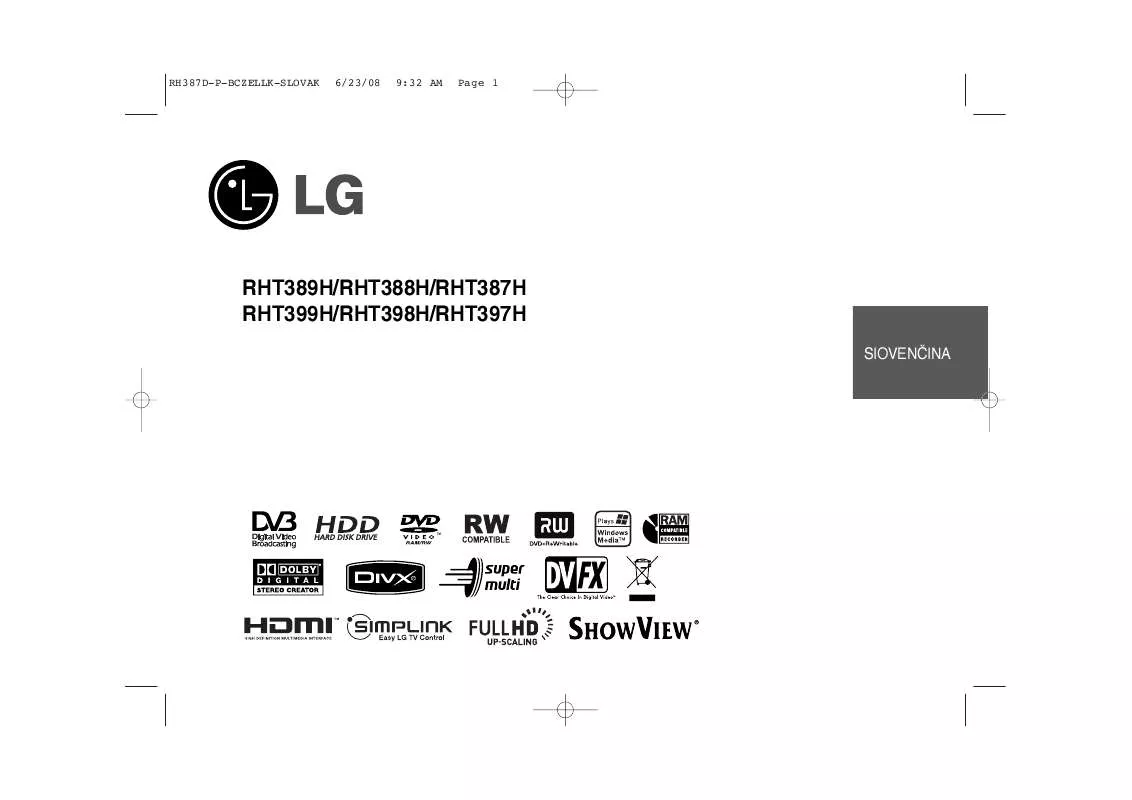 Mode d'emploi LG RHT388H