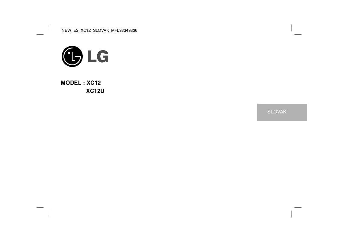 Mode d'emploi LG XC-12U