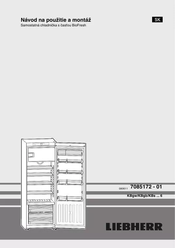 Mode d'emploi LIEBHERR KBGW 3864