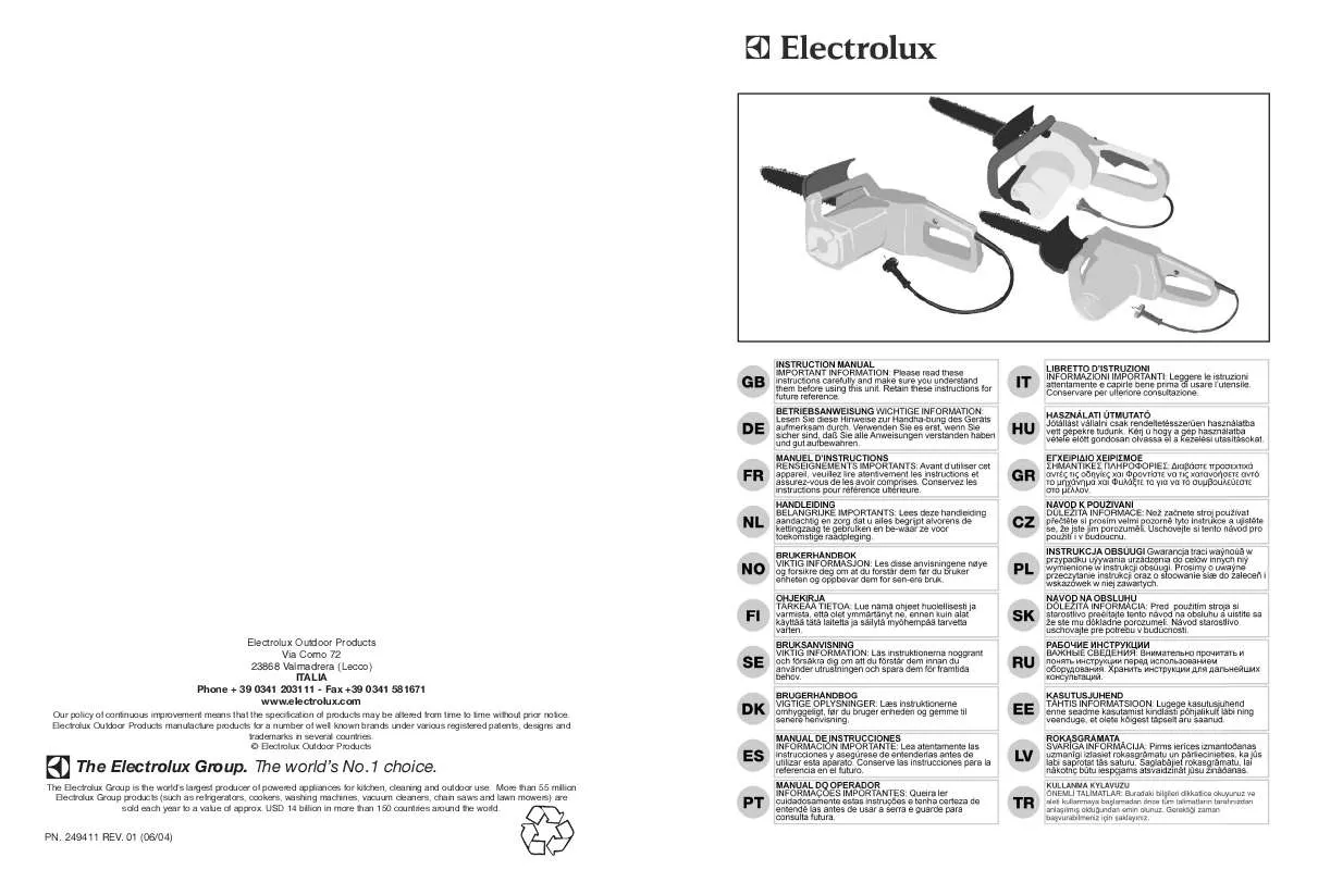 Mode d'emploi MCCULLOCH ELECTRAMAC 316 + TROLLEY