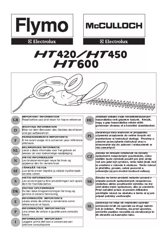 Mode d'emploi MCCULLOCH HT42