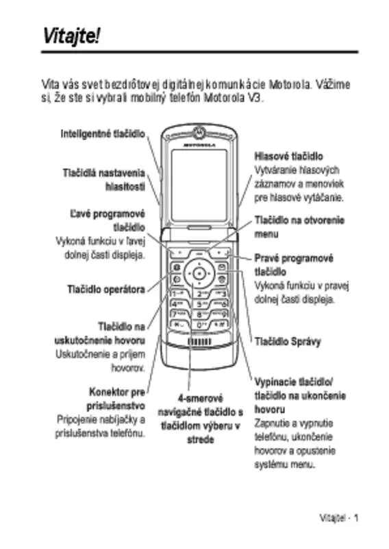 Mode d'emploi MOTOROLA MOTORAZR V3