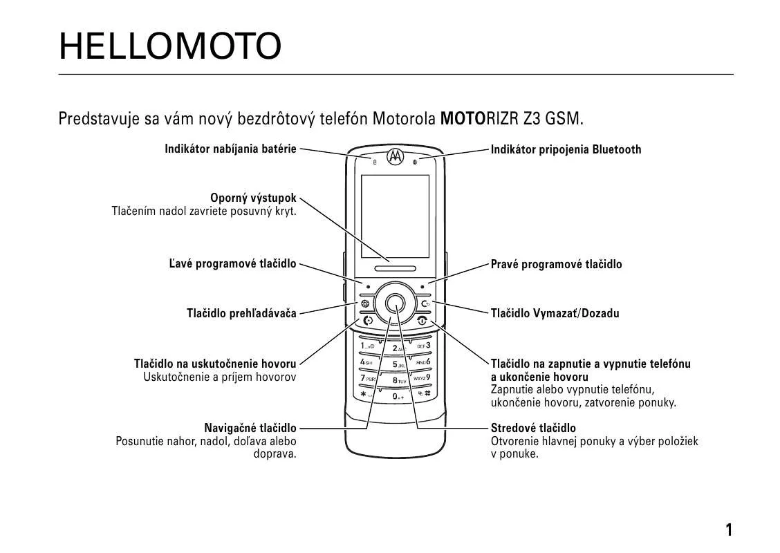 Mode d'emploi MOTOROLA MOTORIZR Z3