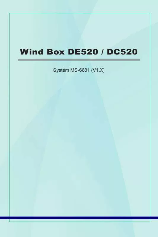 Mode d'emploi MSI WIND BOX DC520