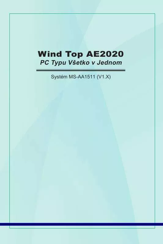 Mode d'emploi MSI WIND TOP AE2020