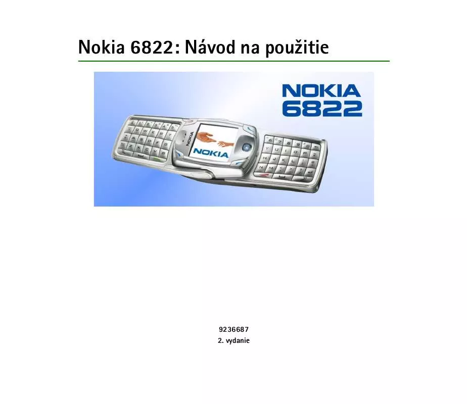 Mode d'emploi NOKIA 6822