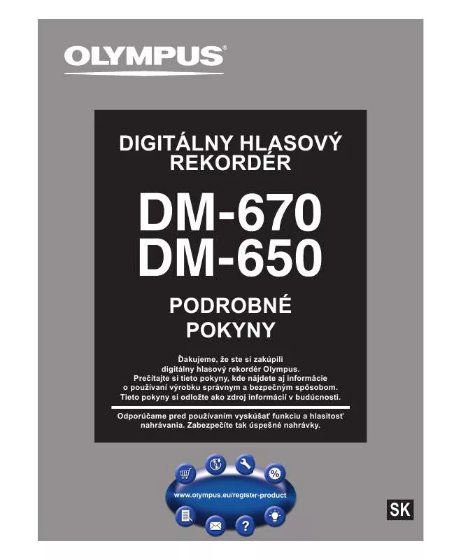 Mode d'emploi OLYMPUS DM-670