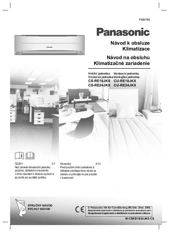 Mode d'emploi PANASONIC CSRE18JKX