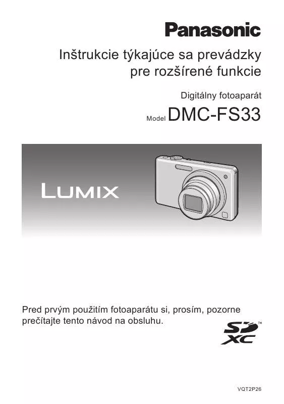 Mode d'emploi PANASONIC DMCFS33