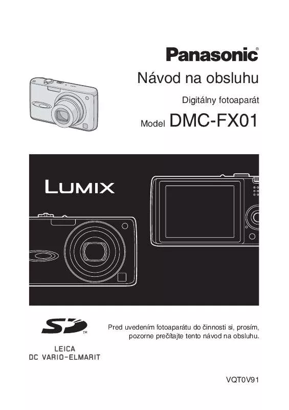 Mode d'emploi PANASONIC DMCFX01