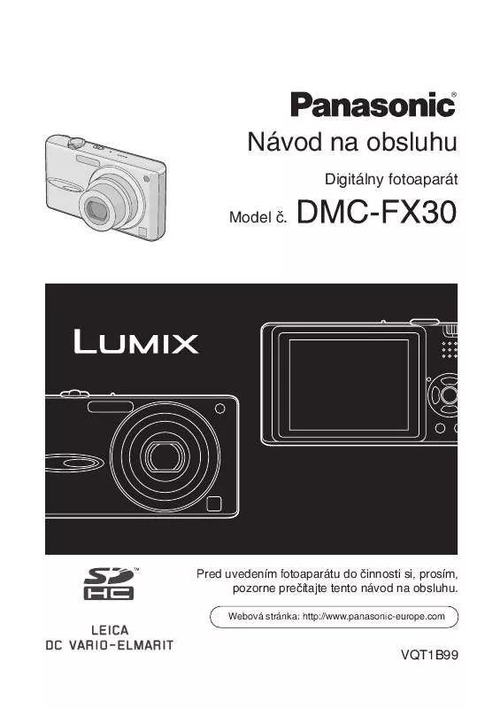 Mode d'emploi PANASONIC DMCFX30