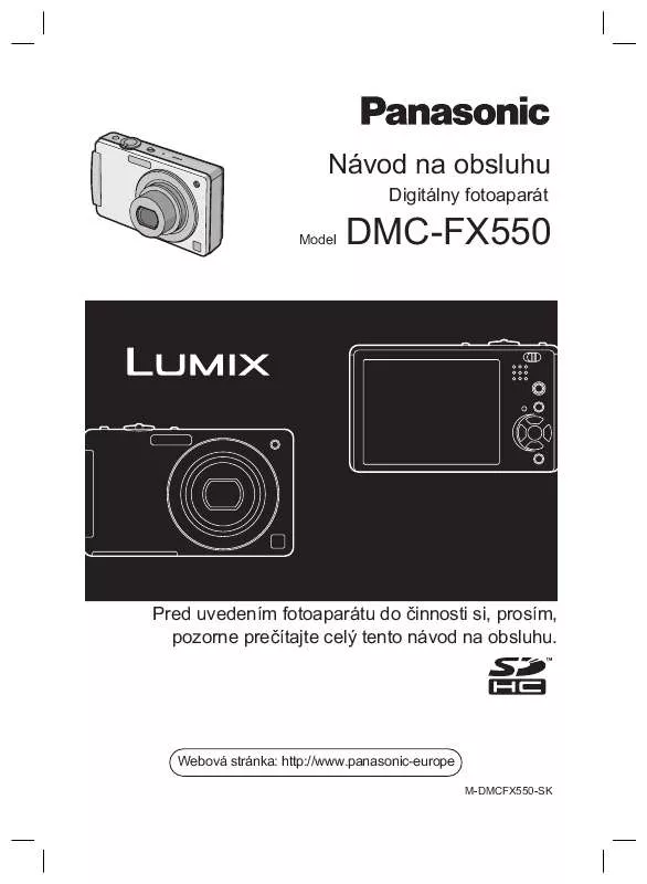 Mode d'emploi PANASONIC DMCFX550