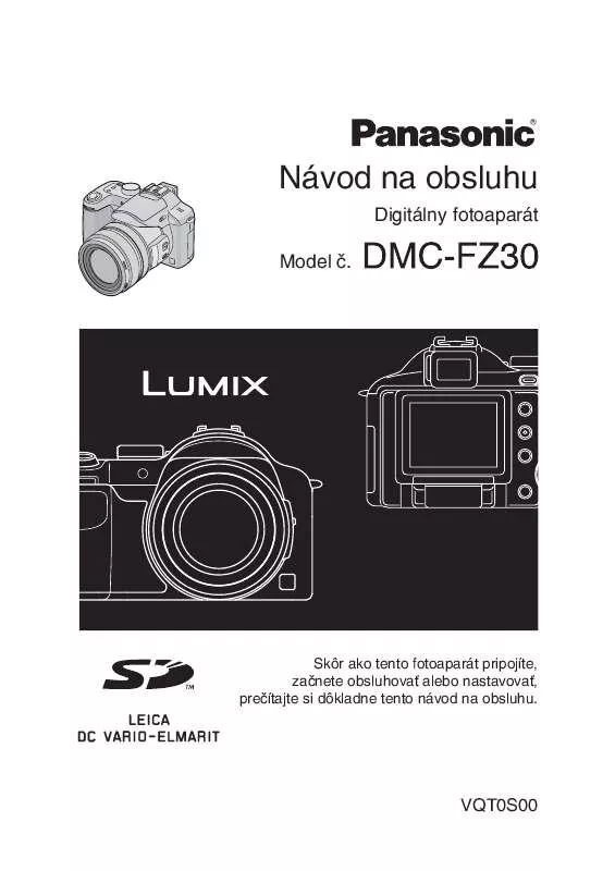 Mode d'emploi PANASONIC DMCFZ30EG