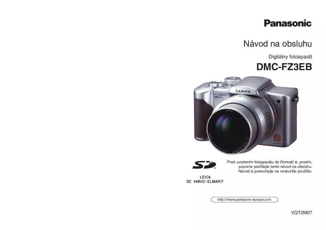 Mode d'emploi PANASONIC DMCFZ3EG