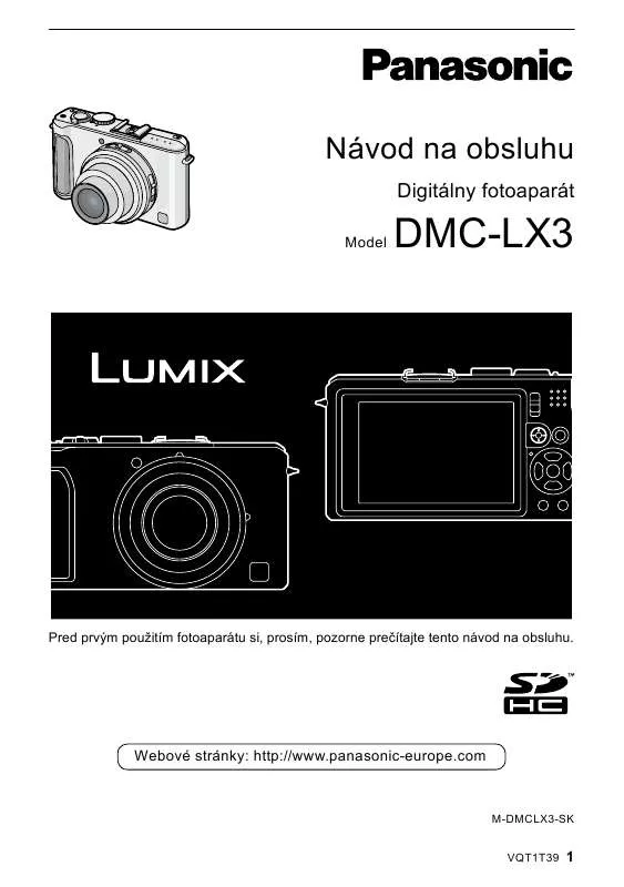 Mode d'emploi PANASONIC DMCLX3