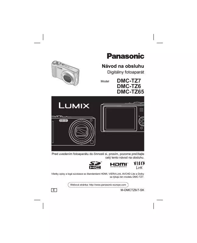 Mode d'emploi PANASONIC DMCTZ6