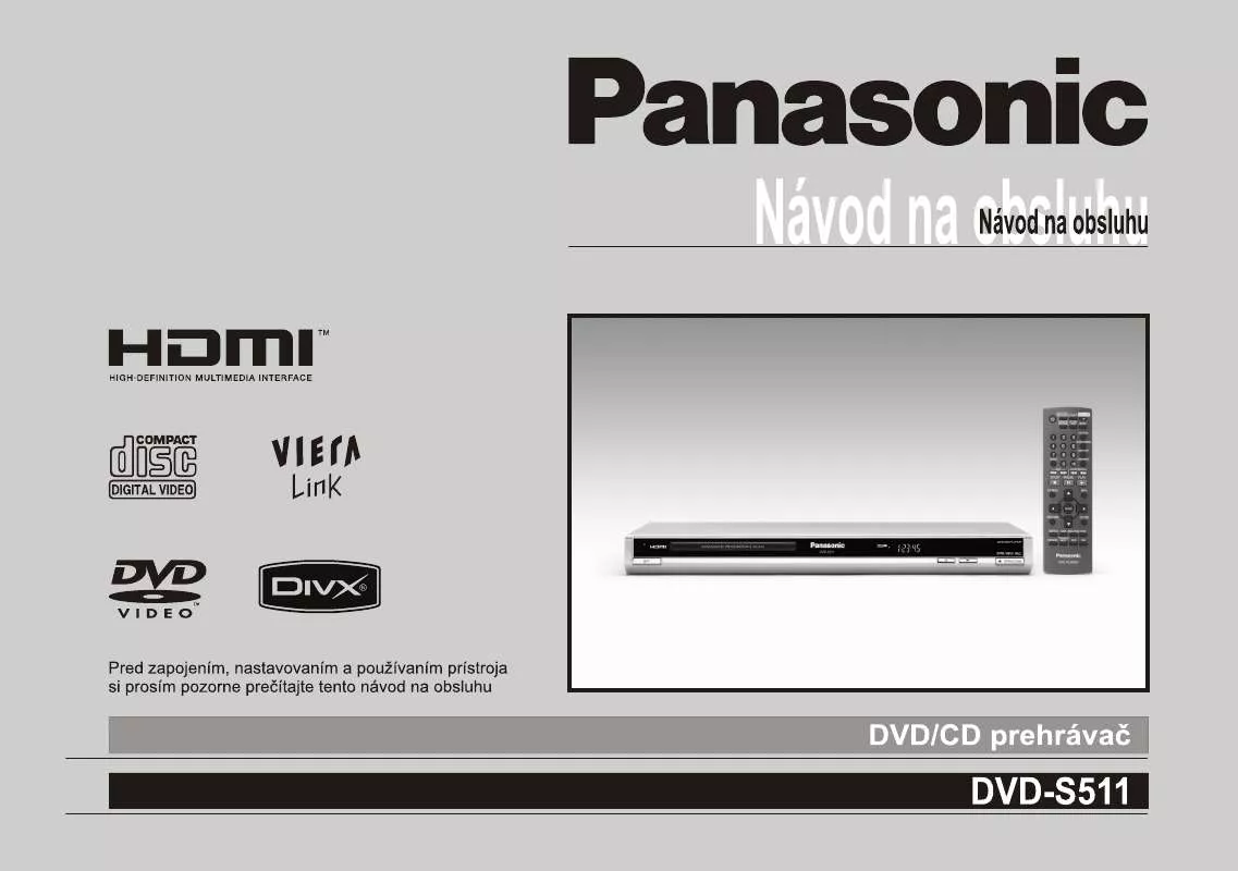 Mode d'emploi PANASONIC DVDS511