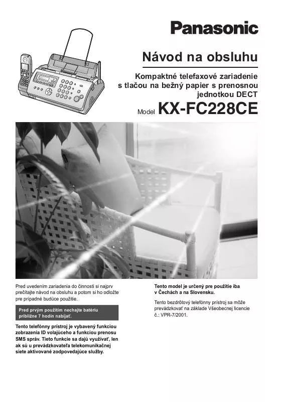 Mode d'emploi PANASONIC KX-FC228CE