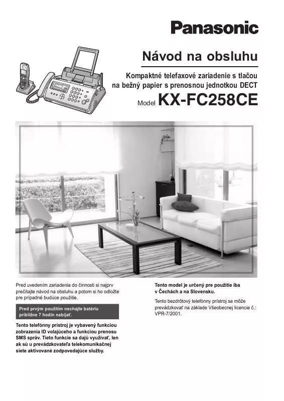 Mode d'emploi PANASONIC KX-FC258CE