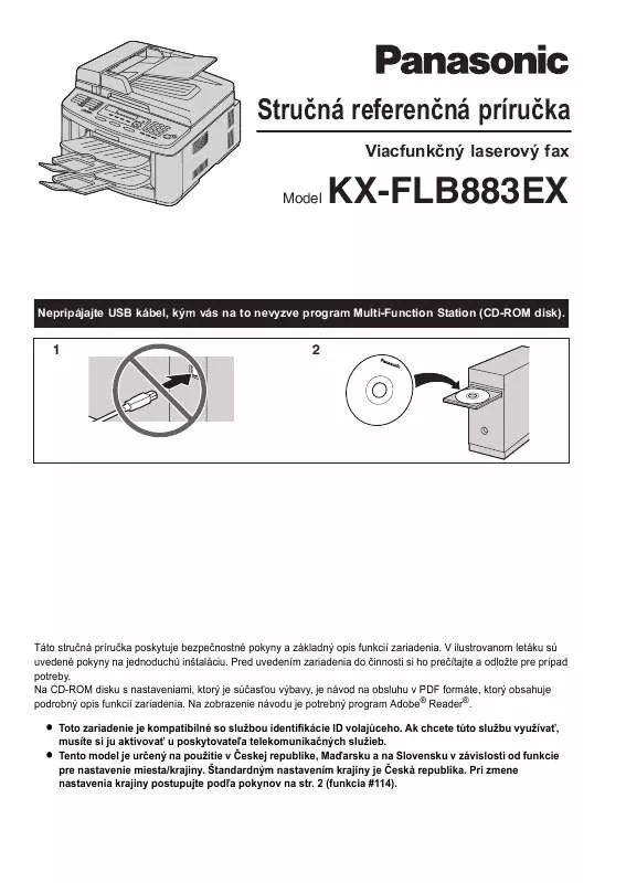 Mode d'emploi PANASONIC KX-FLB883EX