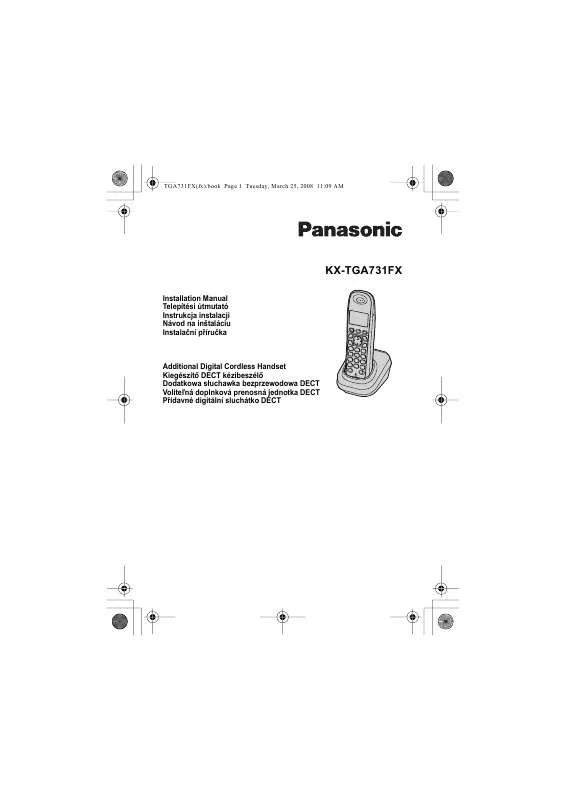 Mode d'emploi PANASONIC KX-TGA731FX