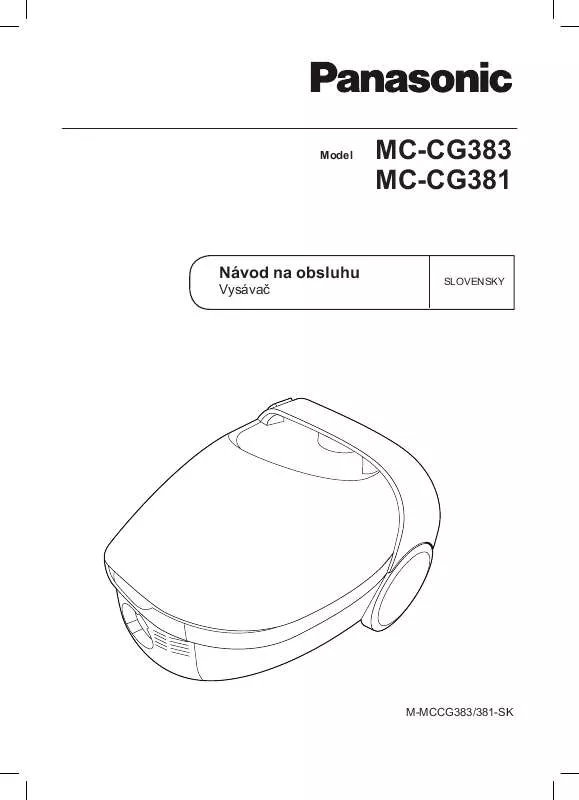 Mode d'emploi PANASONIC MCCG383K