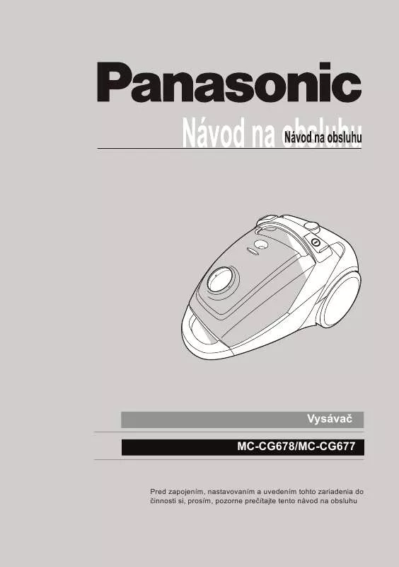 Mode d'emploi PANASONIC MCCG678