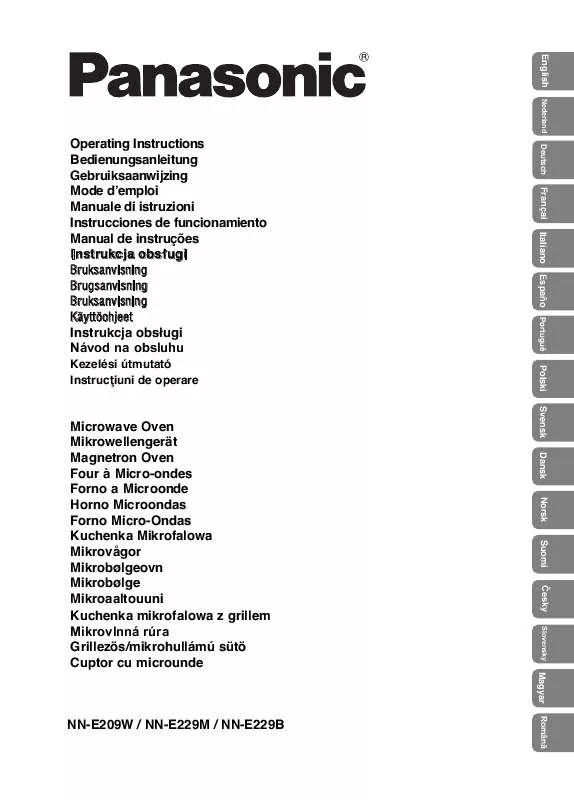 Mode d'emploi PANASONIC NNE209WMEPG