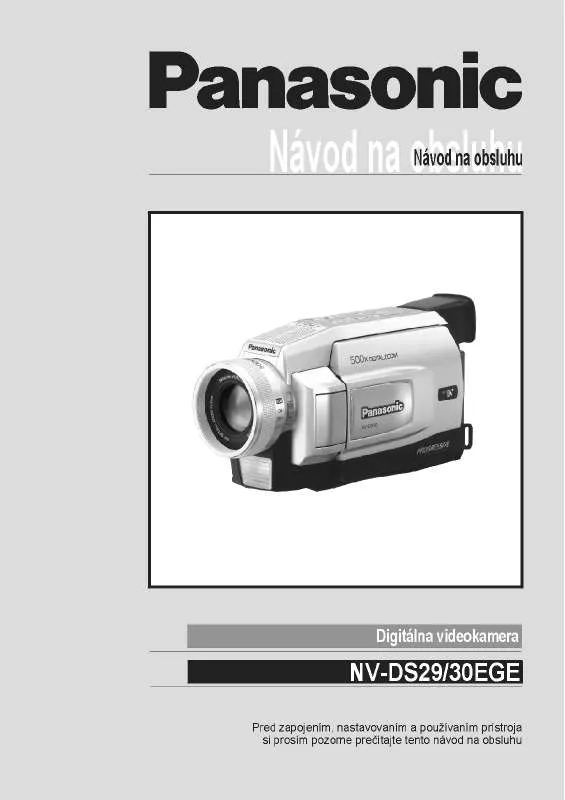 Mode d'emploi PANASONIC NVDS29EGE