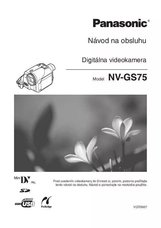 Mode d'emploi PANASONIC NVGS75EP