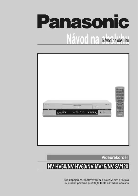 Mode d'emploi PANASONIC NVMV15