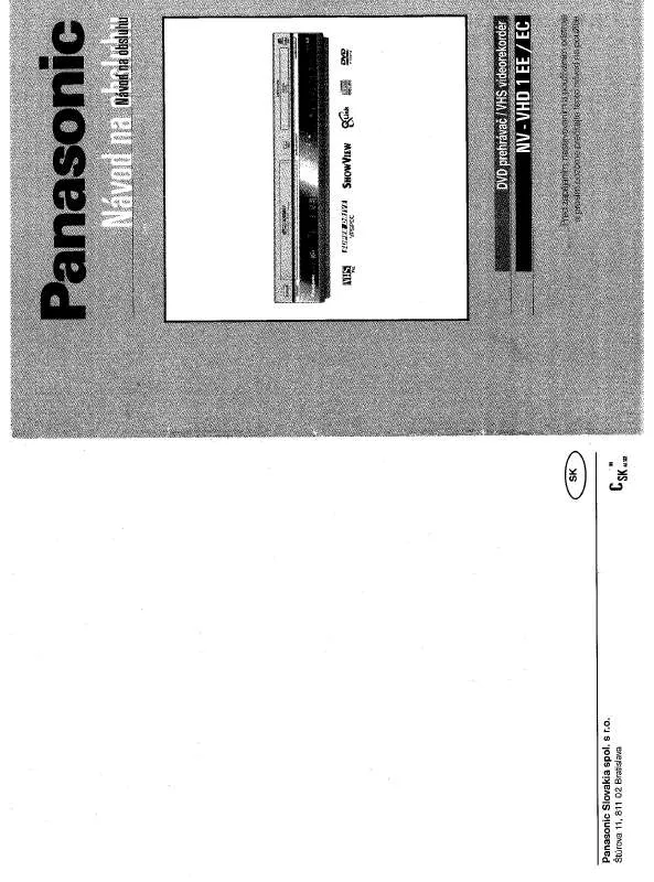 Mode d'emploi PANASONIC NVVHD1EE