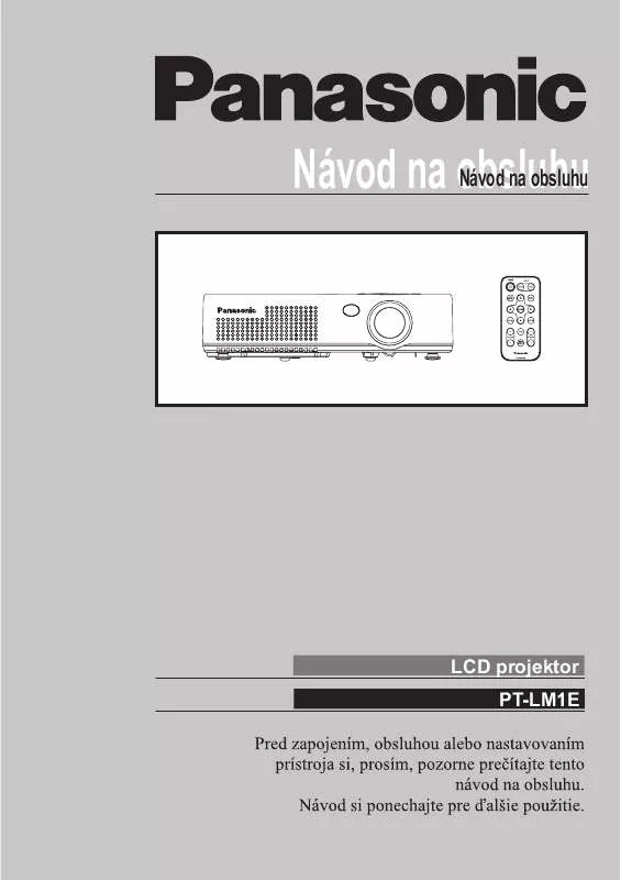 Mode d'emploi PANASONIC PTLM1E