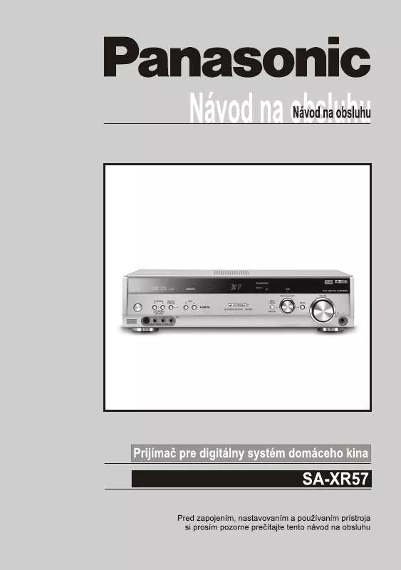 Mode d'emploi PANASONIC SAXR57