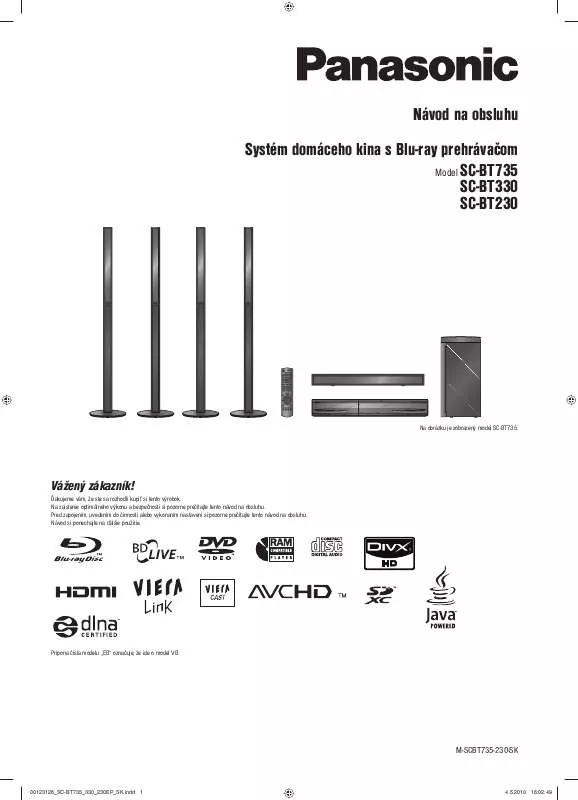 Mode d'emploi PANASONIC SCBT230