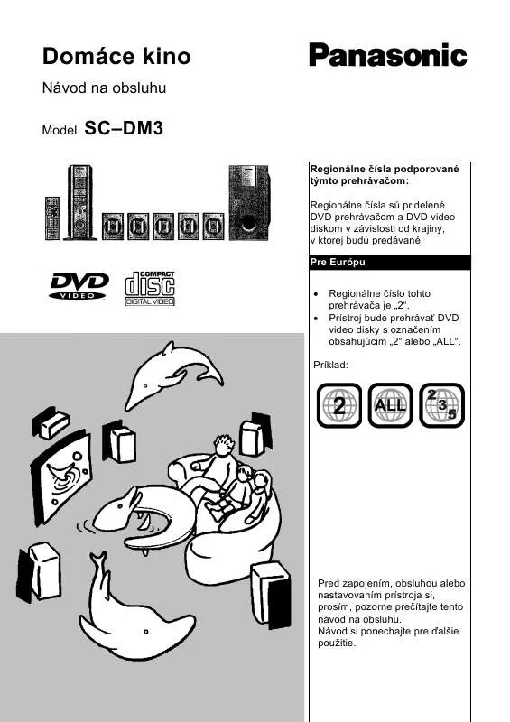 Mode d'emploi PANASONIC SCDM3