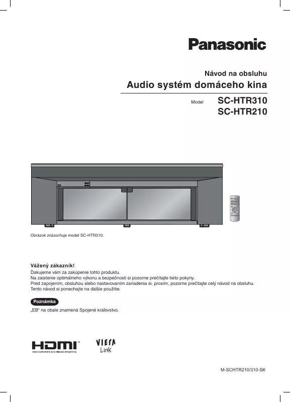 Mode d'emploi PANASONIC SCHTR210